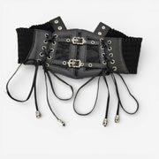 Ceinture pour femme corset simili-cuir ajustement élastique