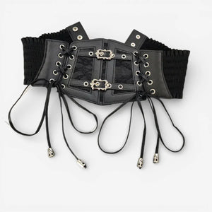 Ceinture pour femme corset simili-cuir ajustement élastique