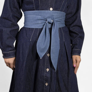 Ceinture large femme à nouer look élégant