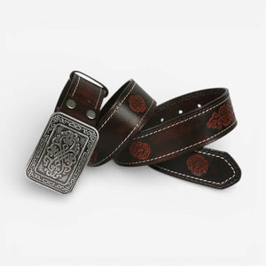 Ceinture luxe homme avec boucle rectangulaire rétro