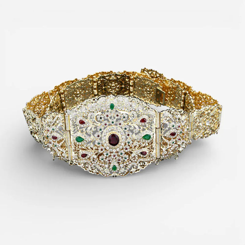 Ceinture pour femme en alliage de zinc à porter avec caftan