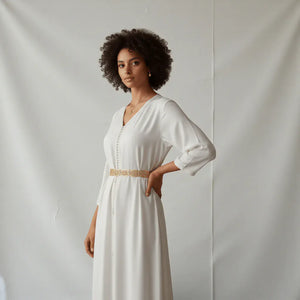 Ceinture caftan femme avec détails scintillants et pompons