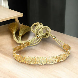 Ceinture caftan femme avec détails scintillants et pompons