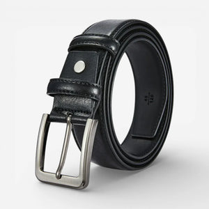 Ceinture marron homme en cuir avec boucle carrée