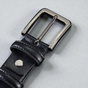 Ceinture marron homme en cuir avec boucle carrée