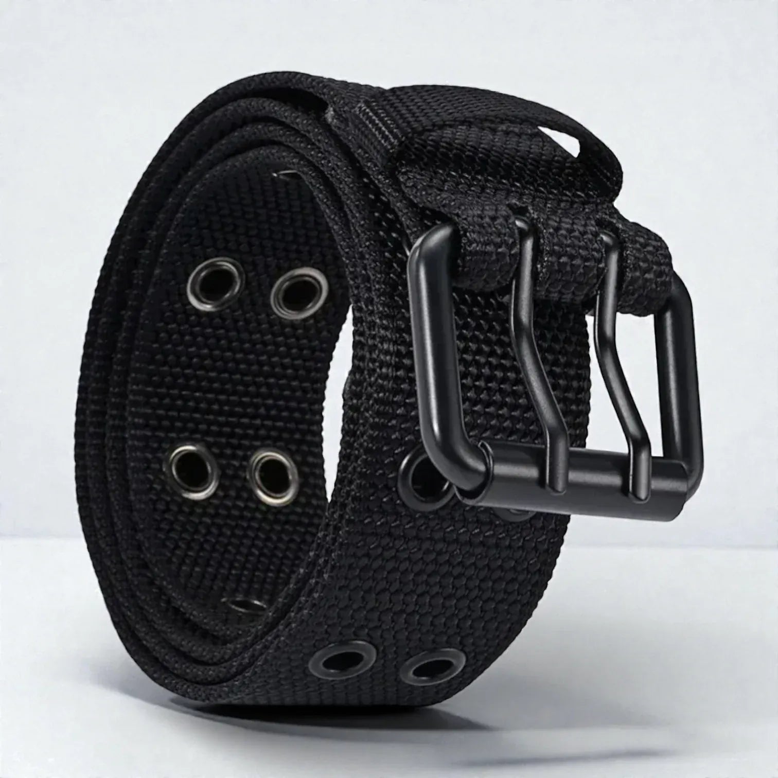 Ceinture militaire homme avec boucle double ardillon robuste