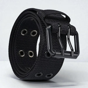 Ceinture militaire homme avec boucle double ardillon robuste
