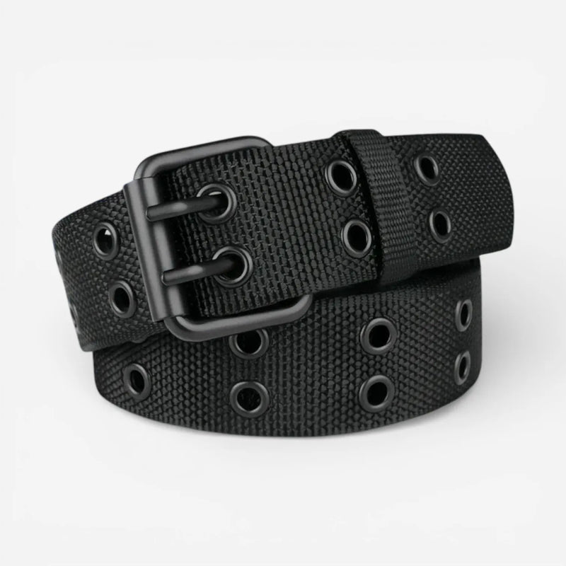 Ceinture militaire homme avec boucle double ardillon robuste