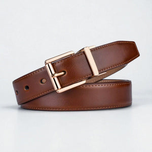 Ceinture réversible homme 2-en-1 avec surface lustrée en cuir