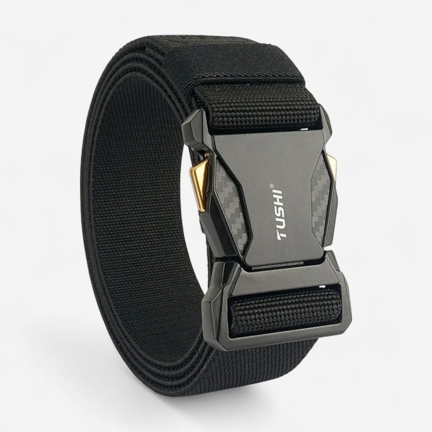 Ceinture tactique homme en matière résistante et boucle à dégagement