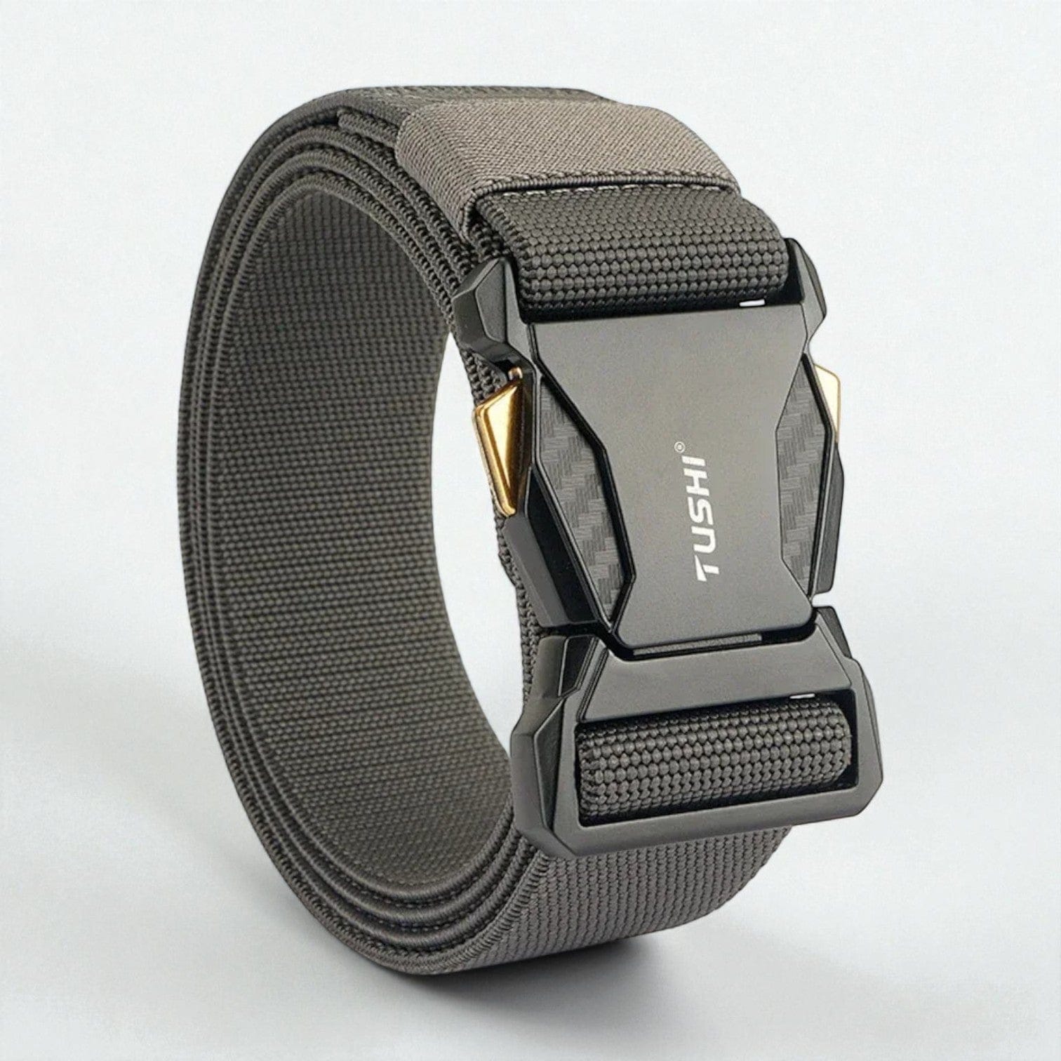 Ceinture tactique homme en matière résistante et boucle à dégagement