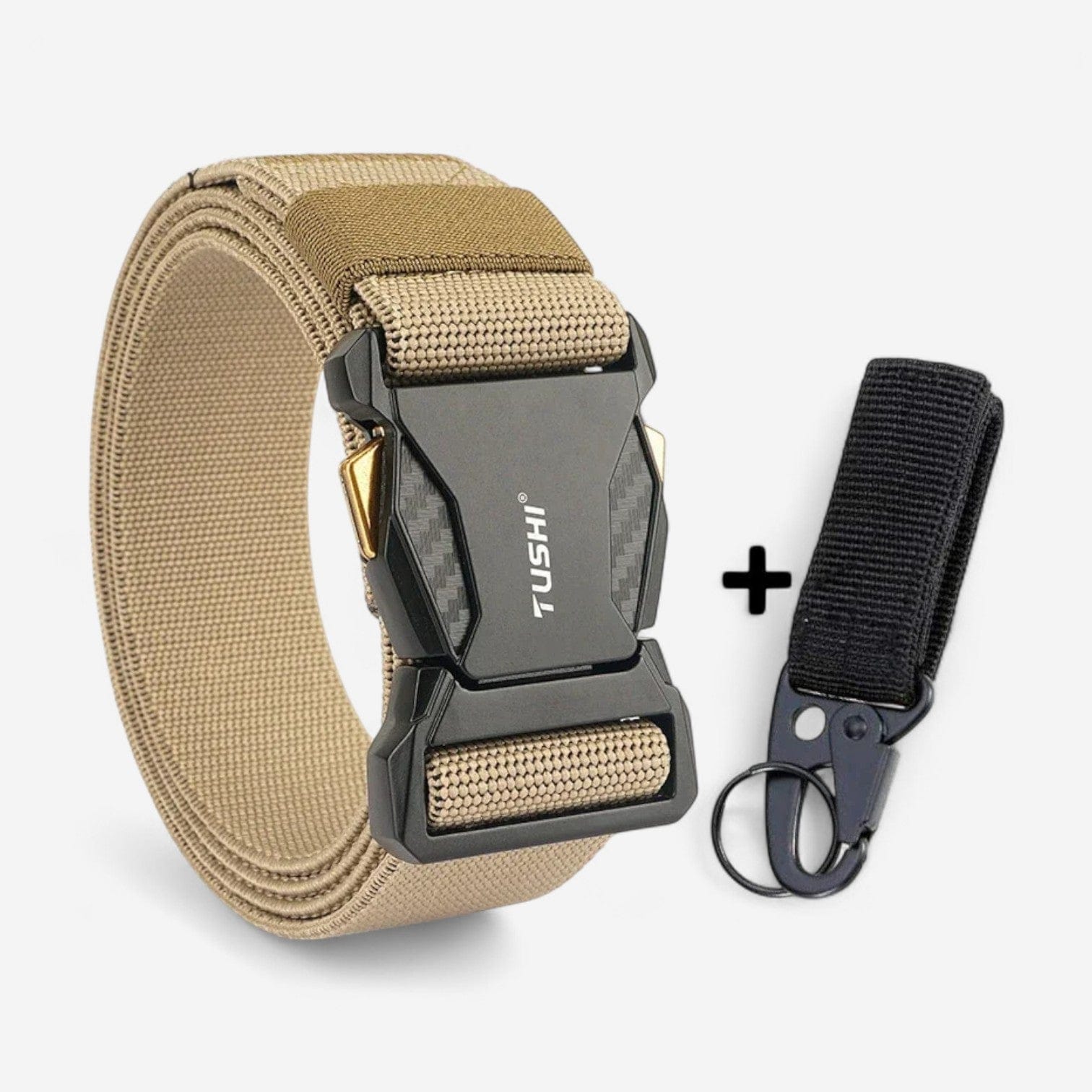 Ceinture tactique homme en matière résistante et boucle à dégagement