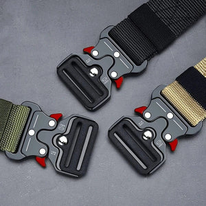 Ceinture tactique homme nylon léger boucle métallique hautement résistante