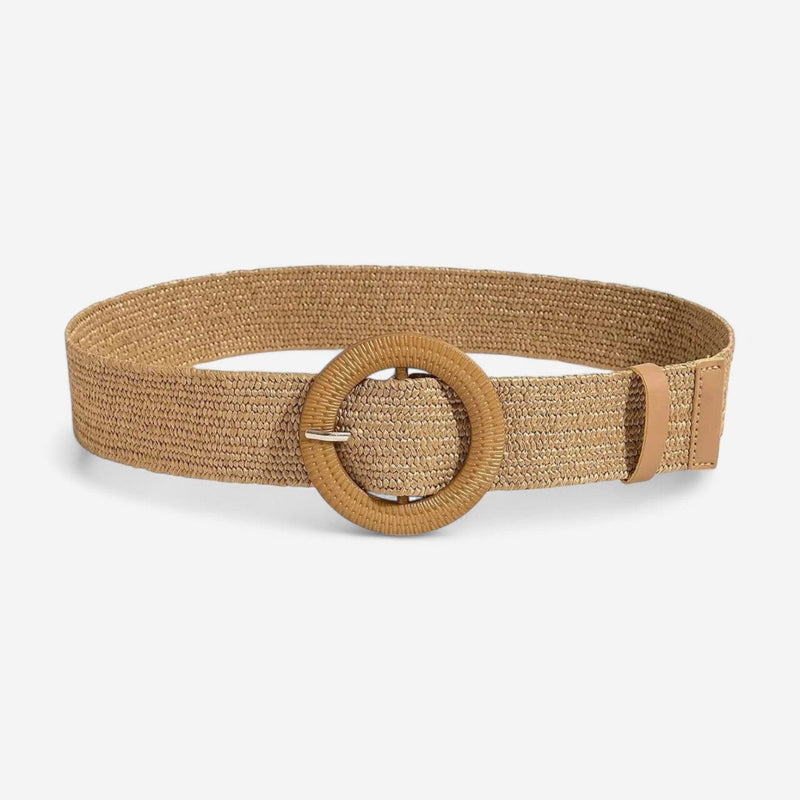 Ceinture tressée femme en fibres naturelles souples
