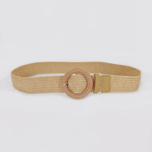 Ceinture tressée femme en fibres naturelles souples
