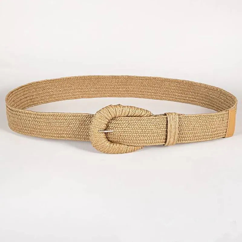 Ceinture tressée femme en fibre naturelle respirants