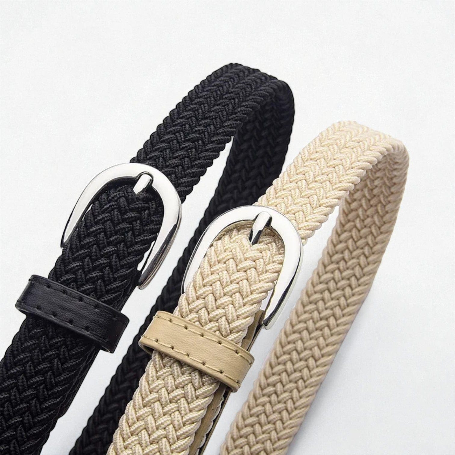 Ceinture tressée femme en tissu souple et design moderne