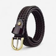 Ceinture tressée femme en cuir au style décontracté chic