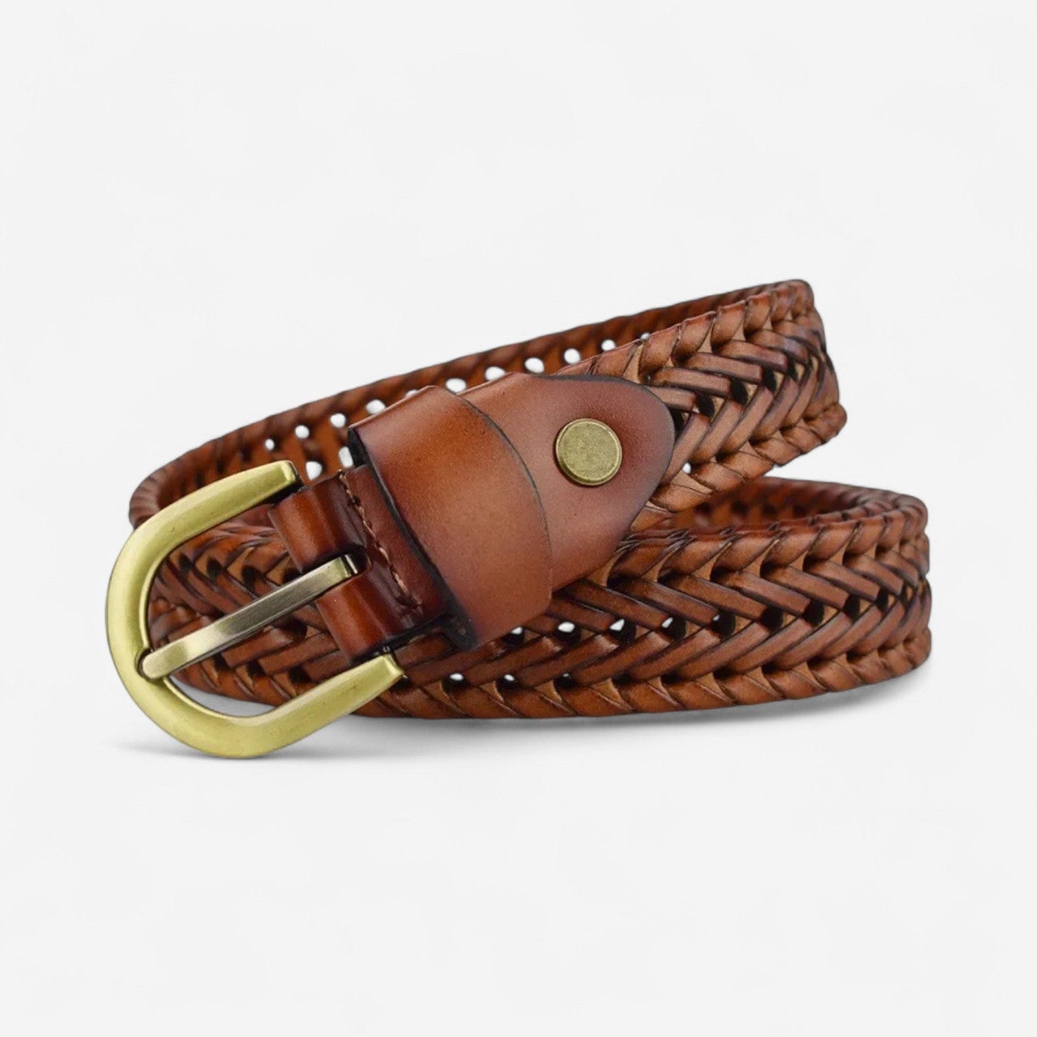 Ceinture tressée femme en cuir au style décontracté chic