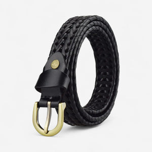 Ceinture tressée femme en cuir au style décontracté chic