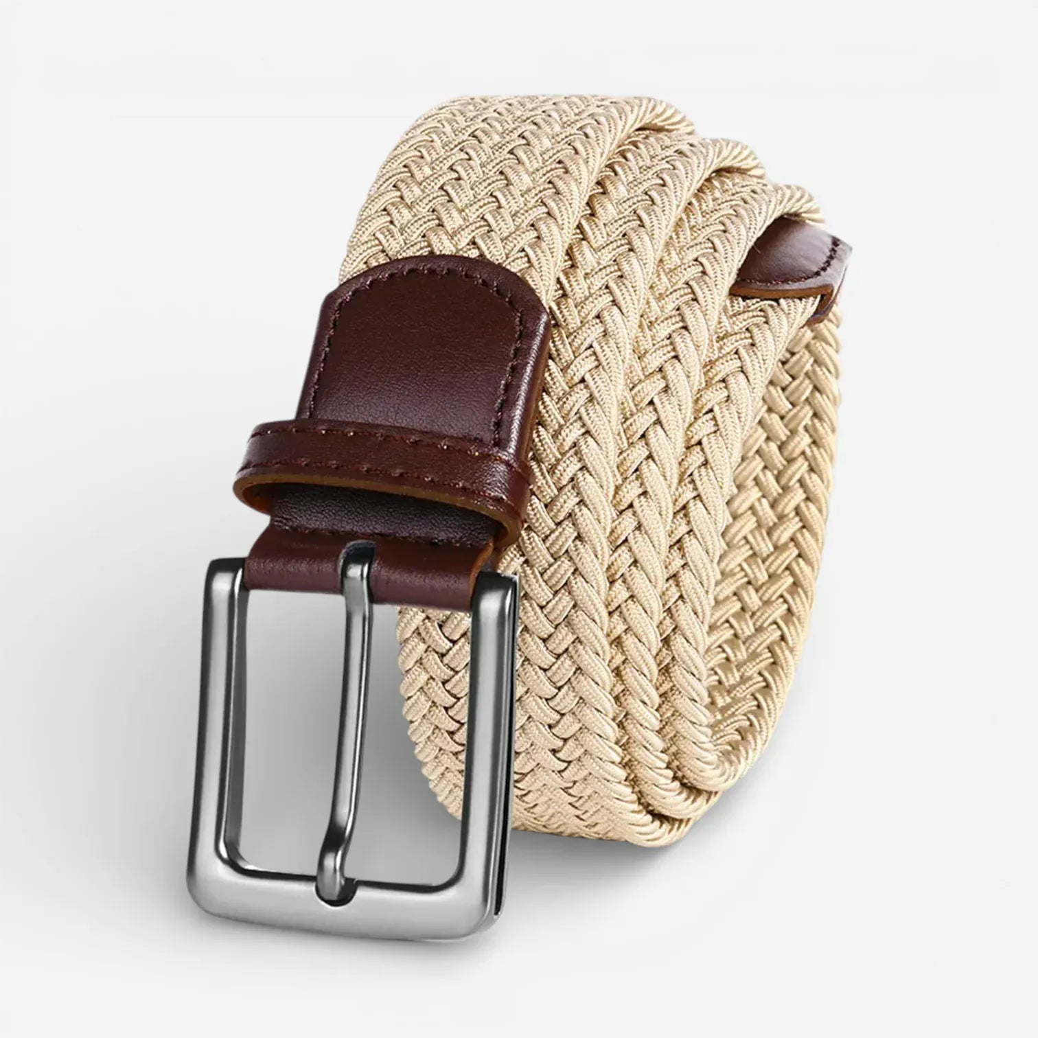 Ceinture tressée homme en tissu maintien confortable