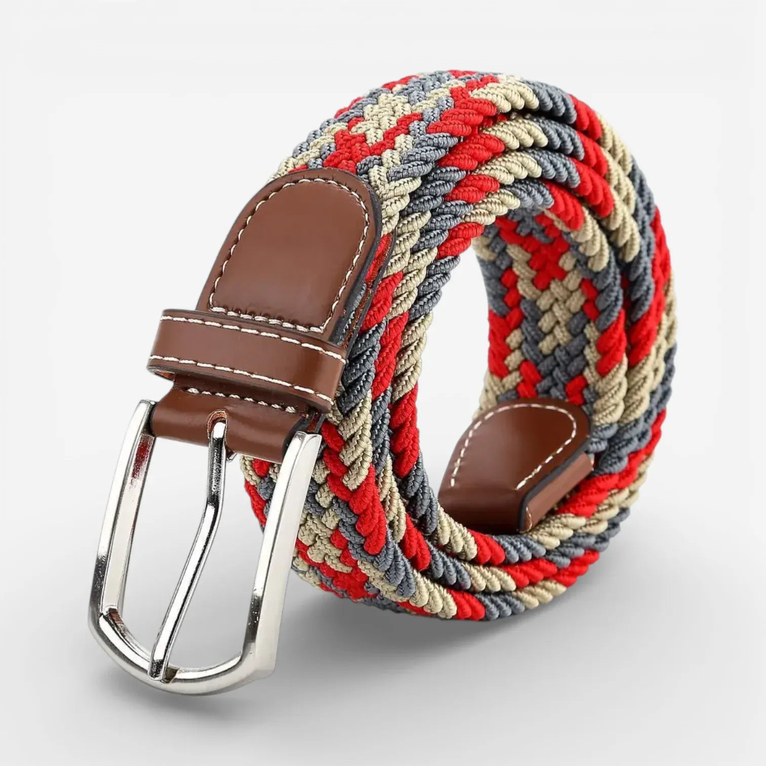 Ceinture tressée homme en tissu maintien confortable
