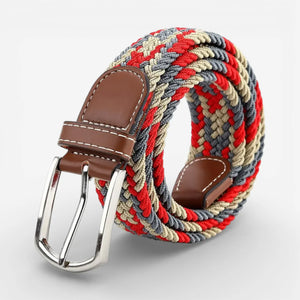 Ceinture tressée homme en tissu maintien confortable