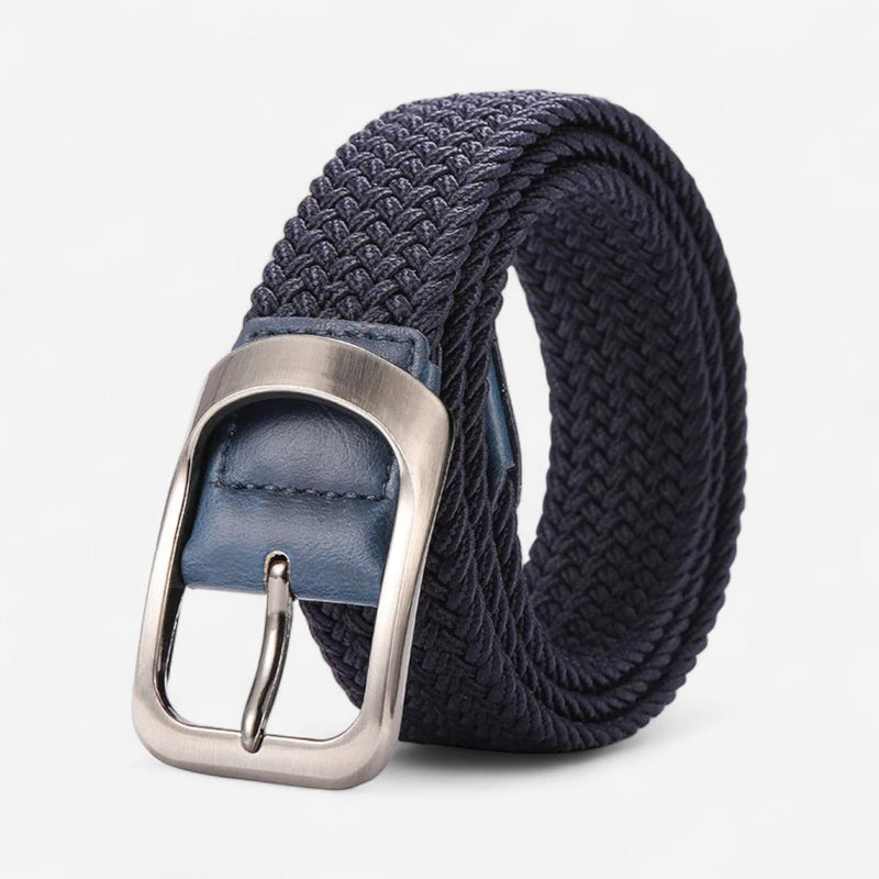 Ceinture tressée en canvas homme extensible et durable
