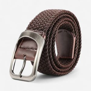 Ceinture tressée en canvas homme extensible et durable