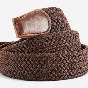 Ceinture tressée en canvas homme extensible et durable