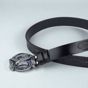 Ceinture Western en cuir avec boucle ornée d'aigle