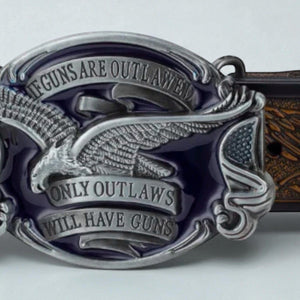Ceinture Western en cuir avec boucle ornée d'aigle