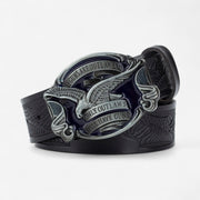 Ceinture Western en cuir avec boucle ornée d'aigle