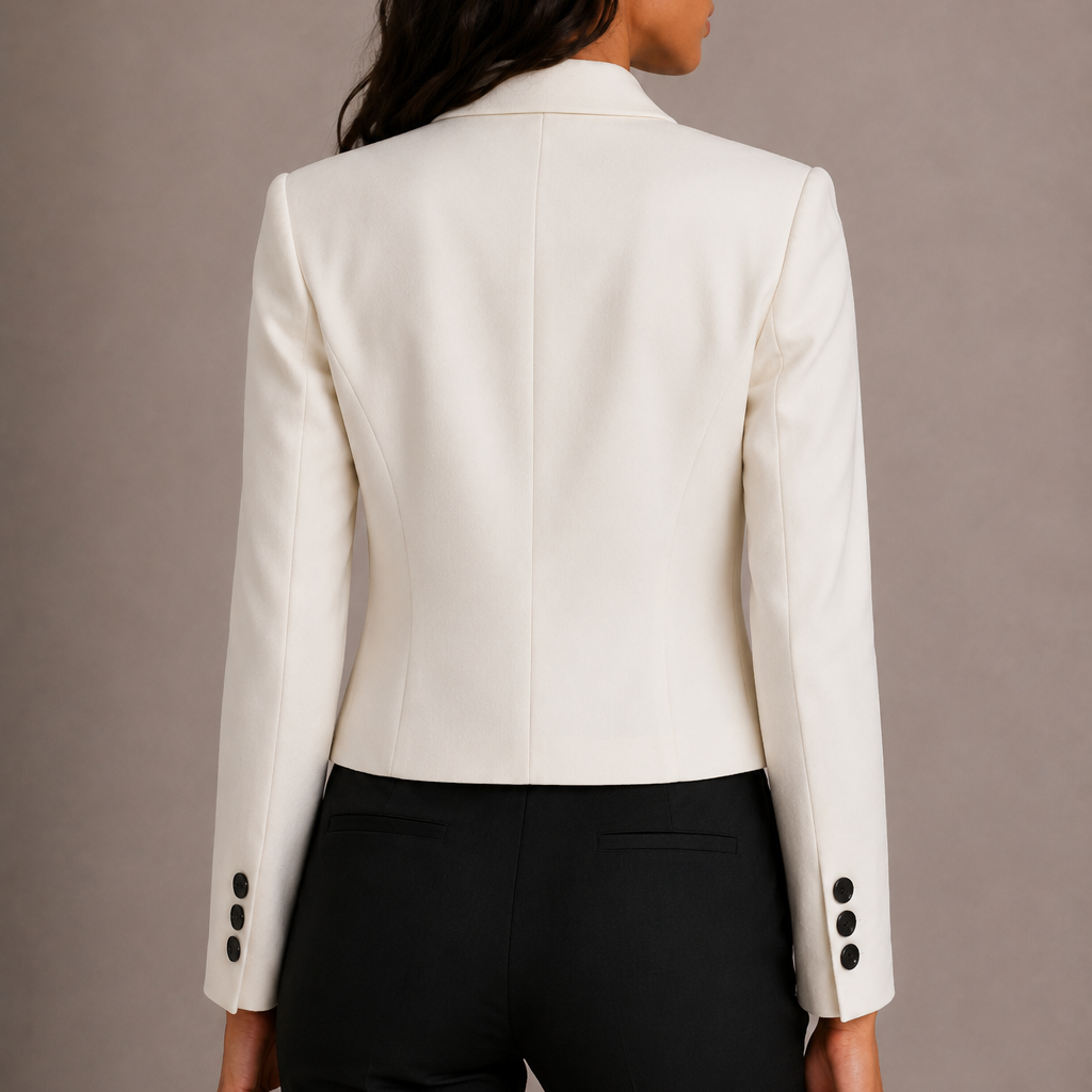 Blazer femme court à bouton