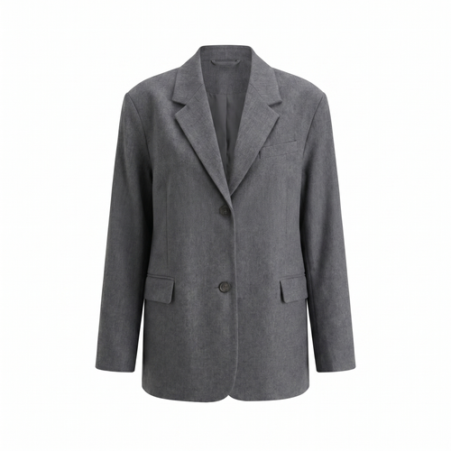 Blazer élégant à épaules larges - Gris