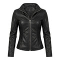 Kurze Y2K Jacke aus Kunstleder schwarz - packshot