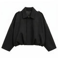 Veste bomber daim noir - packshot