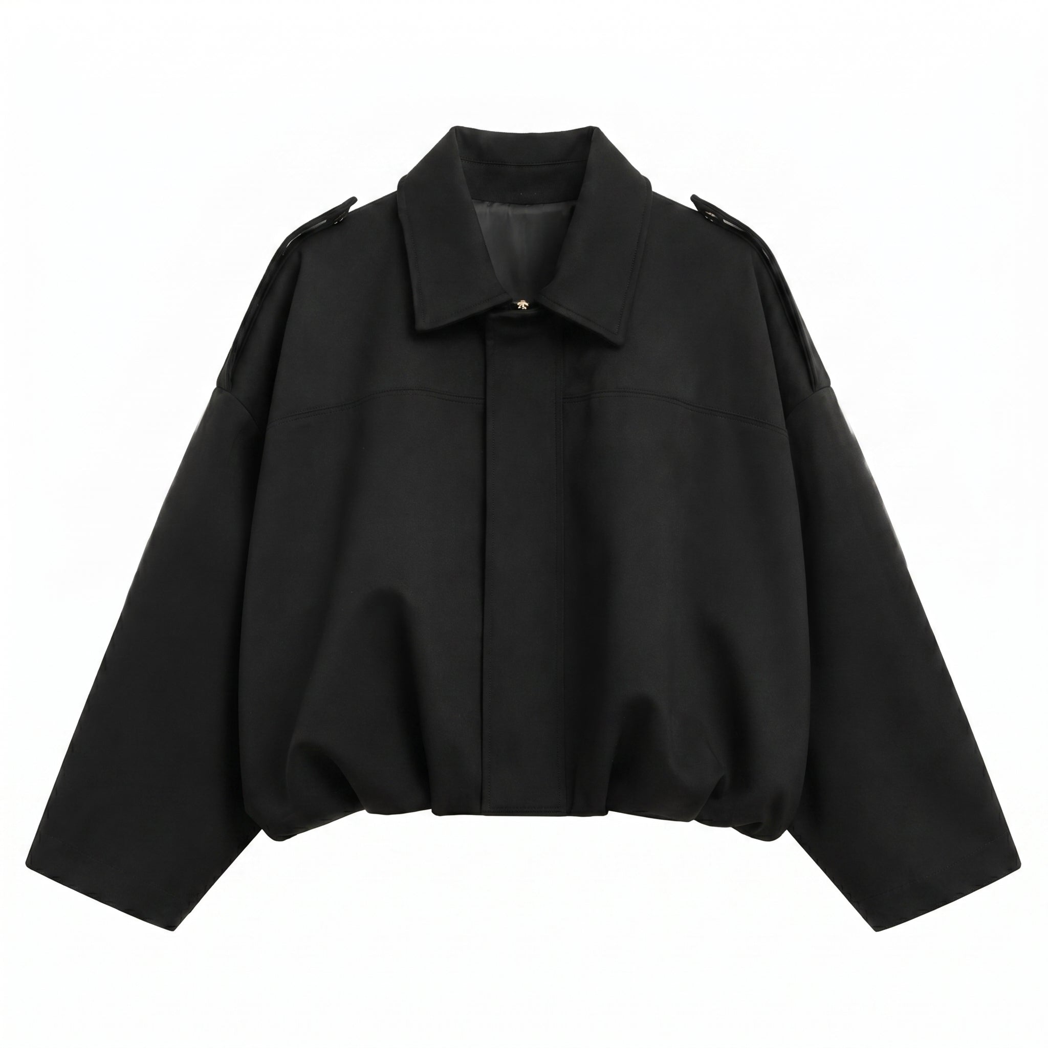 Veste bomber daim noir - packshot