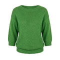 Pull maille col rond vert - packshot