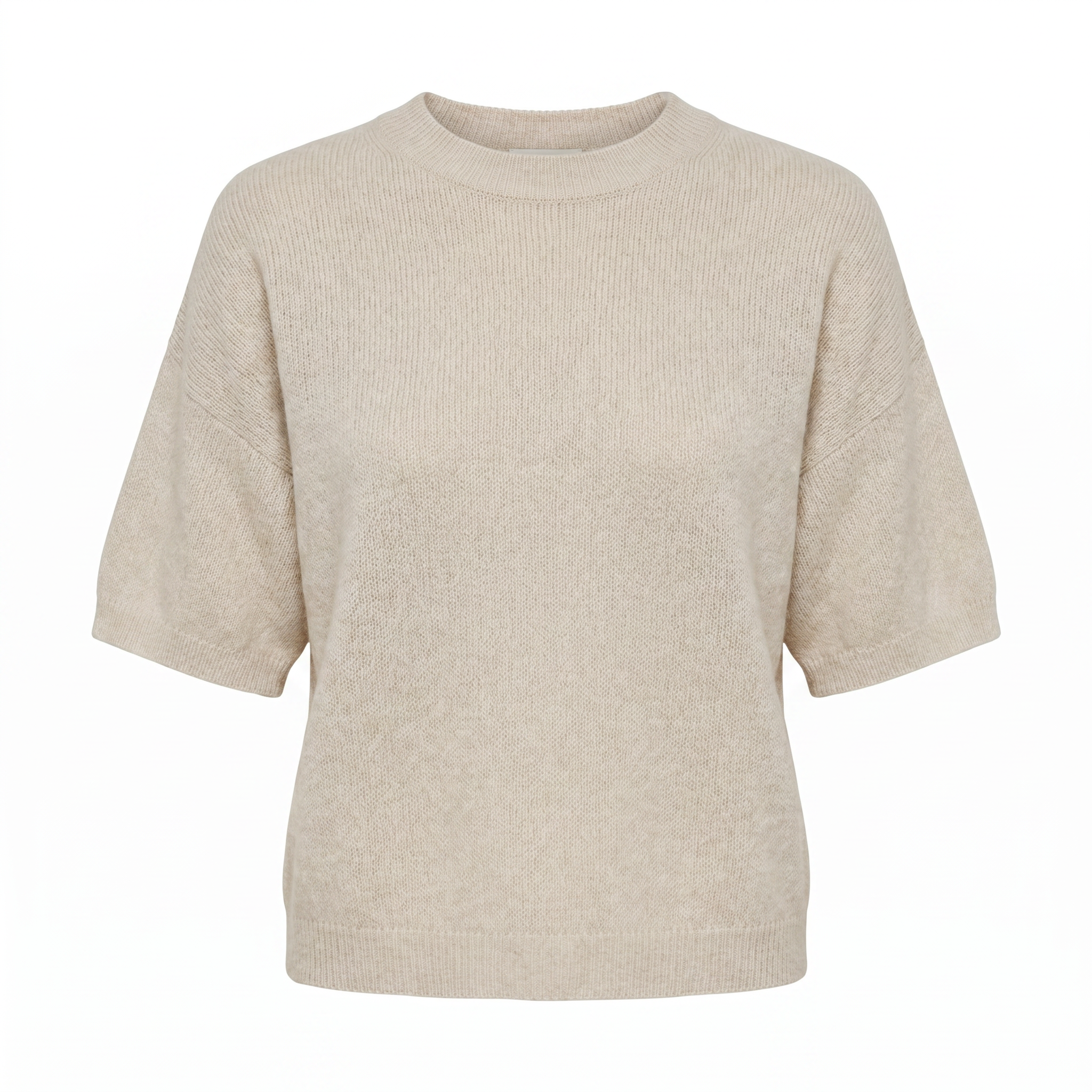 Top court maille beige - packshot
