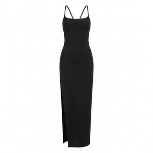 Robe dos-nu licou noir - packshot