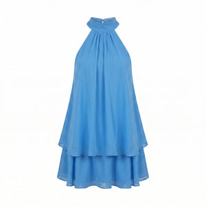 Robe dos-nu Y2K bleu - packshot