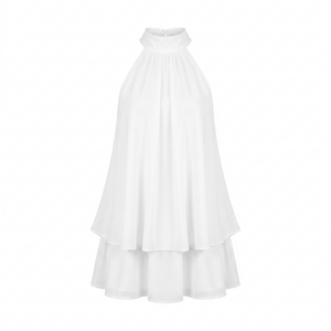 Robe dos-nu Y2K blanc - packshot