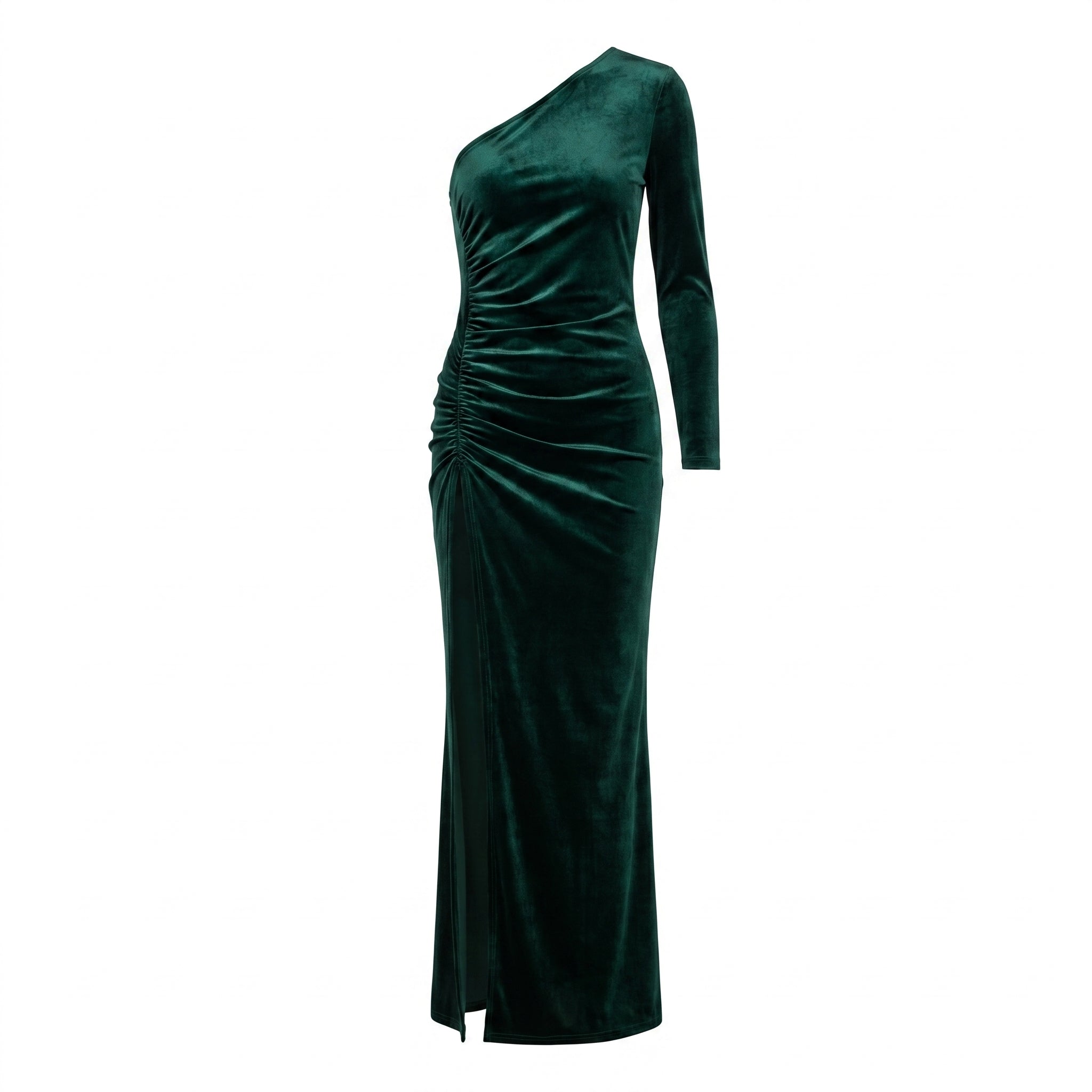 Robe velours vert - packshot