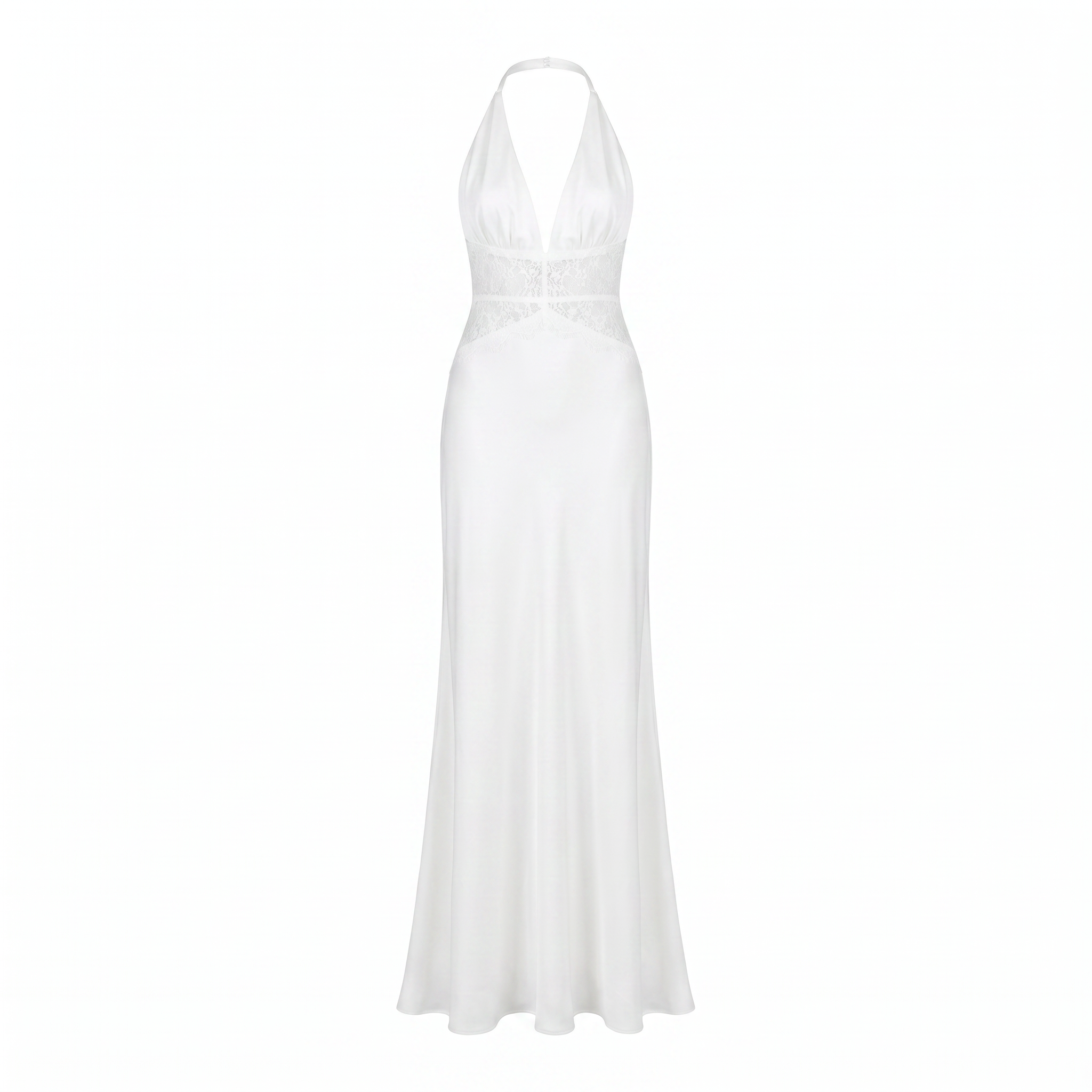 Robe dentelle licou blanc - packshot