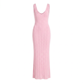 Robe maille dos nu rose - packshot