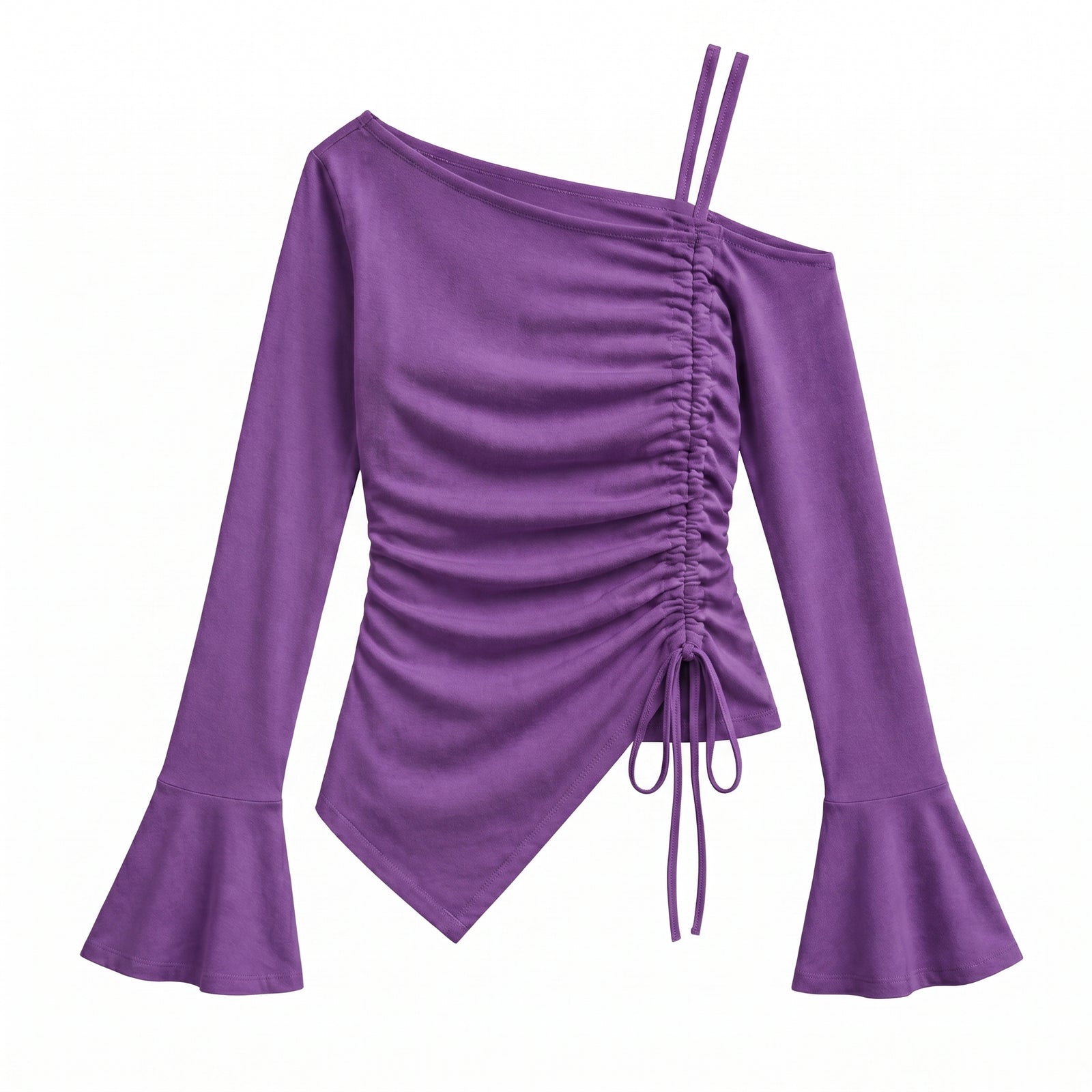 Top épaules dénudées violet - packshot