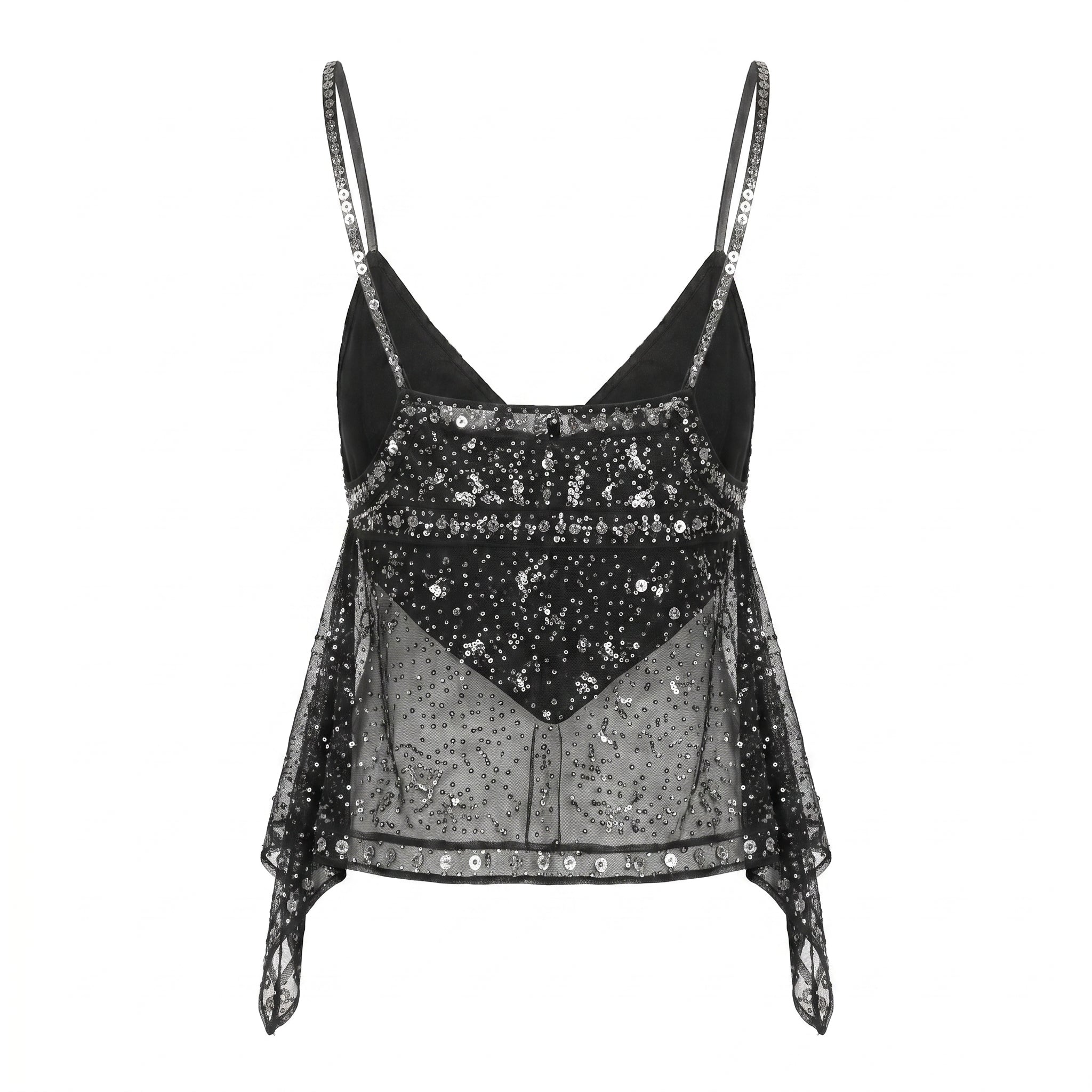 Top paillettes argenté - packshot