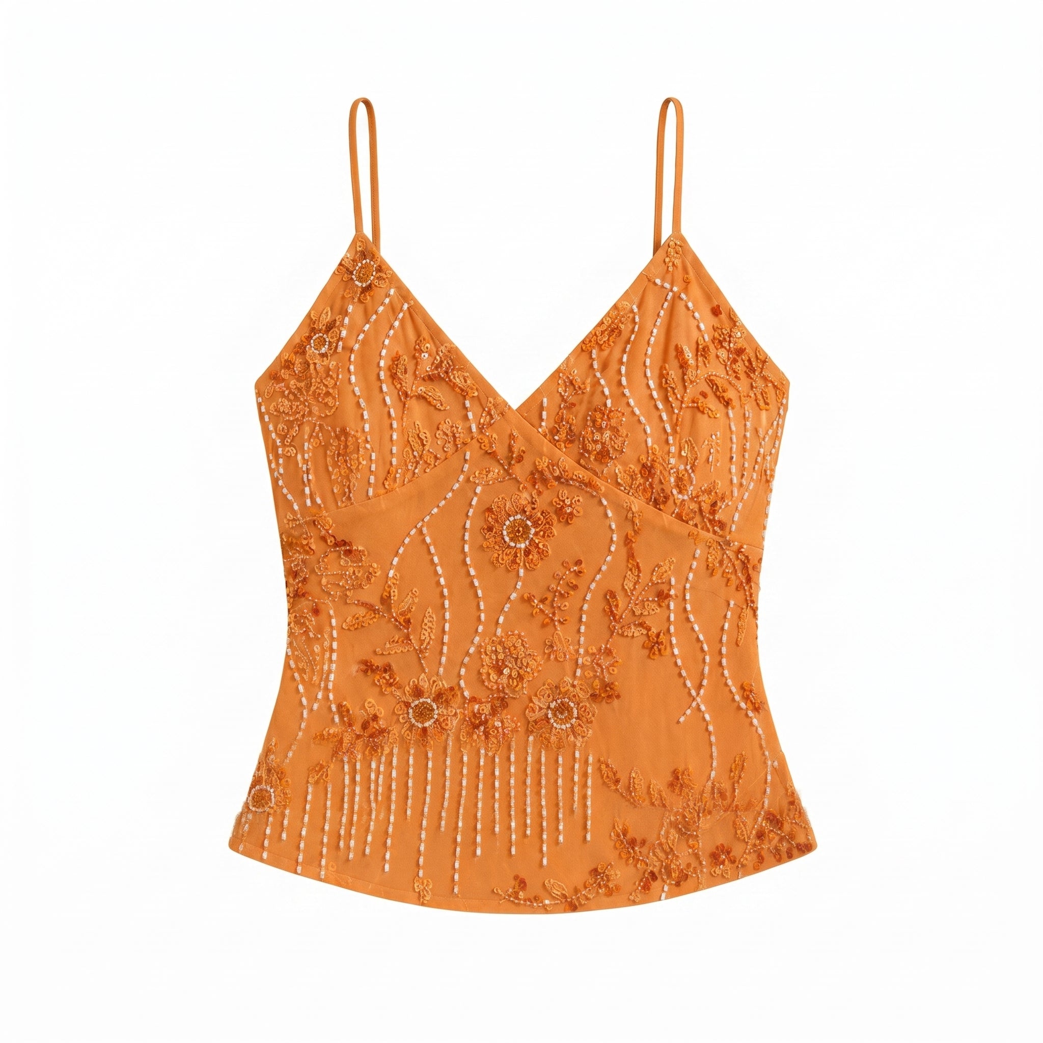 Top sequins Y2K orange - packshot