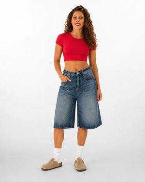 Bermuda ample denim